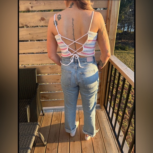 Hand crochet crop top - Picture 4 of 4